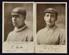 Middlesex Cricket Real Photo Postcards Force Series to include E. Hendren and F. A Tarrant both