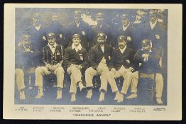 England Cricket Team at Sydney Postcard 1903/04 'Warner's Ashes' Beagles & Co, blank to the reverse,