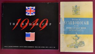 Collection of official Ryder Cup Golf programmes and ephemera from 1949 to 2016 to include all match