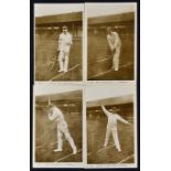 Kent Cricketers Real Photo Series Postcards to include Fairservice, Weigall, Fielder and Hubble, all