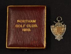1910 Northam Golf Club (Royal North Devon) silver and gilt golf medal - won by George Pennington who