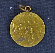 Huguenin Skiing Bronze Medal a small medal measures 25mm diameter, the obverse depicts skiers with