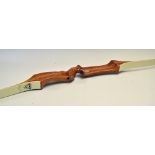 1970s Olympic TS4 Recurve Archery Bow made by Ron Howis of Marksmen Archery 'TS4 X.L. 69.40 x 28 -