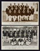 Cricket Postcards - India Cricket Team 1953 and Pakistan 1954 - both team real photo postcards, both