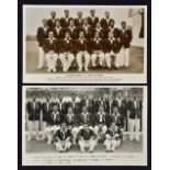 Cricket Postcards - India Cricket Team 1953 and Pakistan 1954 - both team real photo postcards, both