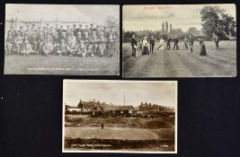 3x Midlands golfing postcards from the early 1900's to incl mixed foursome on the links at Water