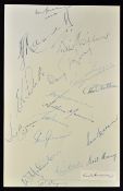 1948 Signed Australia 'The Invincibles' Cricket Team sheet on a blank sheet of paper, includes