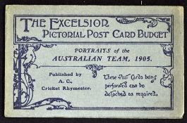 1905 Australian Cricket Team Pictorial Post Cards - 'The Excelsior' Pictorial Post Card Budget