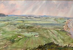 Webster, T.S THE GLEN GOLF COURSE NORTH BERWICK - watercolour signed by the artist-image 14" x 19"