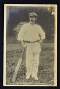 S. Gregory Cricket Postcard Dunn & Co blank to the reverse, with glue marks present throughout, A