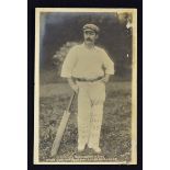 S. Gregory Cricket Postcard Dunn & Co blank to the reverse, with glue marks present throughout, A