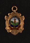 1933 Williamwood Golf Club 9ct gold and enamel winners medal - engraved on the reverse"Monthly Medal