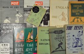 Selection of Australia and England Cricket Tour Brochures and Booklets to include The Australians in