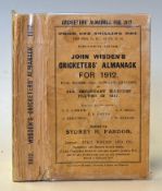 1912 Wisden Cricketers Almanack a softback edition with paper covers edited by Sydney H. Pardon,