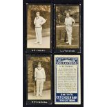 F&J Smith's Cricketers Cigarette Cards a part set of 14/50 - appear in good condition