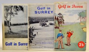 Browning Robert, H.K - collection of Golf In County handbooks to incl Golf In Devon c. 1950, 2x Golf