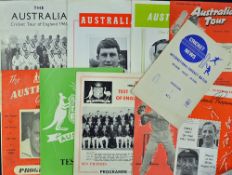 Selection of 1950s-70s Australian Cricket Tour Souvenir Programmes to include 1953, 1956, 1961,