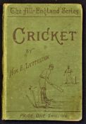 The All-England Series 'Cricket' by Hon. E. Lyttelton Book cloth boards have signs of wear, pages