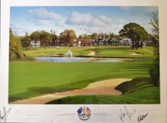 Baxter, Graeme (After) signed 2001 RYDER CUP - THE BELFRY ltd ed print signed by the victorious