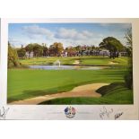 Baxter, Graeme (After) signed 2001 RYDER CUP - THE BELFRY ltd ed print signed by the victorious