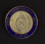 1963 Royal Lytham Open Golf Championship Player's Enamel Badge - won by the Bob Charles issued to