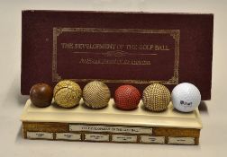 Golf Ball display -"The Development of The Golf Ball - Historic Record of Its Evolution"