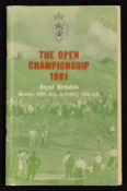 Scarce 1961 Official Open Championship Golf Programme-played at Royal Birkdale and won by Arnold