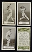 1926 Gallaher Famous Cricketers Cigarette Cards a part set 91/100 in mainly good clean condition