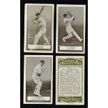 1926 Gallaher Famous Cricketers Cigarette Cards a part set 91/100 in mainly good clean condition