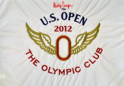 2012 The Olympic Club US Open Golf Championship pin flag signed by the past 1966 US Open Champion