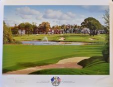 Baxter, Graeme (After) signed"RYDER CUP 2001 THE BELFRY" artist's proof being only ltd ed 1250