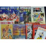 American Football - American Bowl Programme Selection includes 1986, 1988, 1987, Super Bowl 1989,