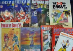 American Football - American Bowl Programme Selection includes 1986, 1988, 1987, Super Bowl 1989,