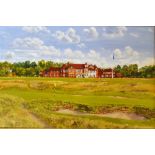 Waugh, Bill (After) signed ROYAL LIVERPOOL GC - 16TH GREEN - giclee canvas print ltd ed no 10/50 -