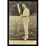 A.C. Maclaren Cricket Postcard Wrench Series 1905 postage mark and with pen to the reverse otherwise