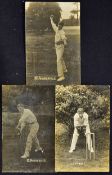 Kent Related Cricket Real Photo Postcards includes J.C. Hubble, W. Fairservice and E. Humphreys, all