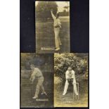 Kent Related Cricket Real Photo Postcards includes J.C. Hubble, W. Fairservice and E. Humphreys, all