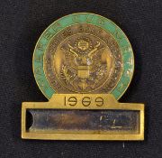 1969 USGA Walker Cup Match players name badge - played at Milwaukee and issued to Geoff Marks who
