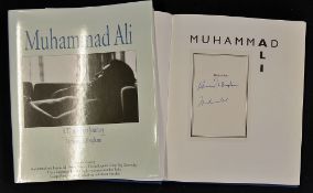 Muhammad Ali Signed Book 'Muhammad Ali' by Howard Bingham signed by Bingham and Ali to a label