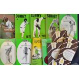 Surrey County Cricket Handbook/Yearbook Selection to include 1962, 1963, 1964, 1965, 1970, 1972,