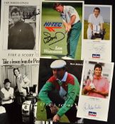 Collection of mostly major golf winners signed sponsors publicity photographs to incl 2x Ian Baker-