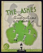 1938 The Ashes 'The Australians are here!' Souvenir Cricket programme of the 1938 Tour containing