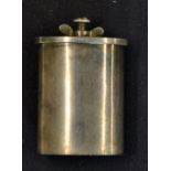 Edwardian Silver Plated Vesta Case an oval shaped case, appears watertight and possible used by