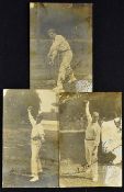 Early 1900 Kent Cricket Signed Humphreys, Fielder and Fairservice Real Photo Postcards all having