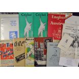 Assorted Cricket Booklet Selection to include The Ashes 1956, Fight for the Ashes, 1950/51 a,b,c