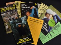 Collection of Official Open Golf Championship Programmes from the 1970's -to incl 1972 (Muirfield)