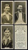 1928 Millhoff Famous Test Cricketers Cigarette Cards part set 25/27 in very good condition