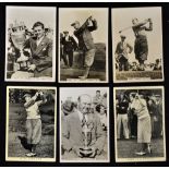 Bobby Jones and other famous golfers real photograph golfing cigarette cards -"Sporting Events and