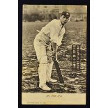 Clem Hill Cricket Postcard Wrench Series 1908 postage mark and with pen to the reverse otherwise