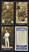 F&J Smith Cricketers Cigarette Cards 2nd series includes 7 cards only, overall in good condition